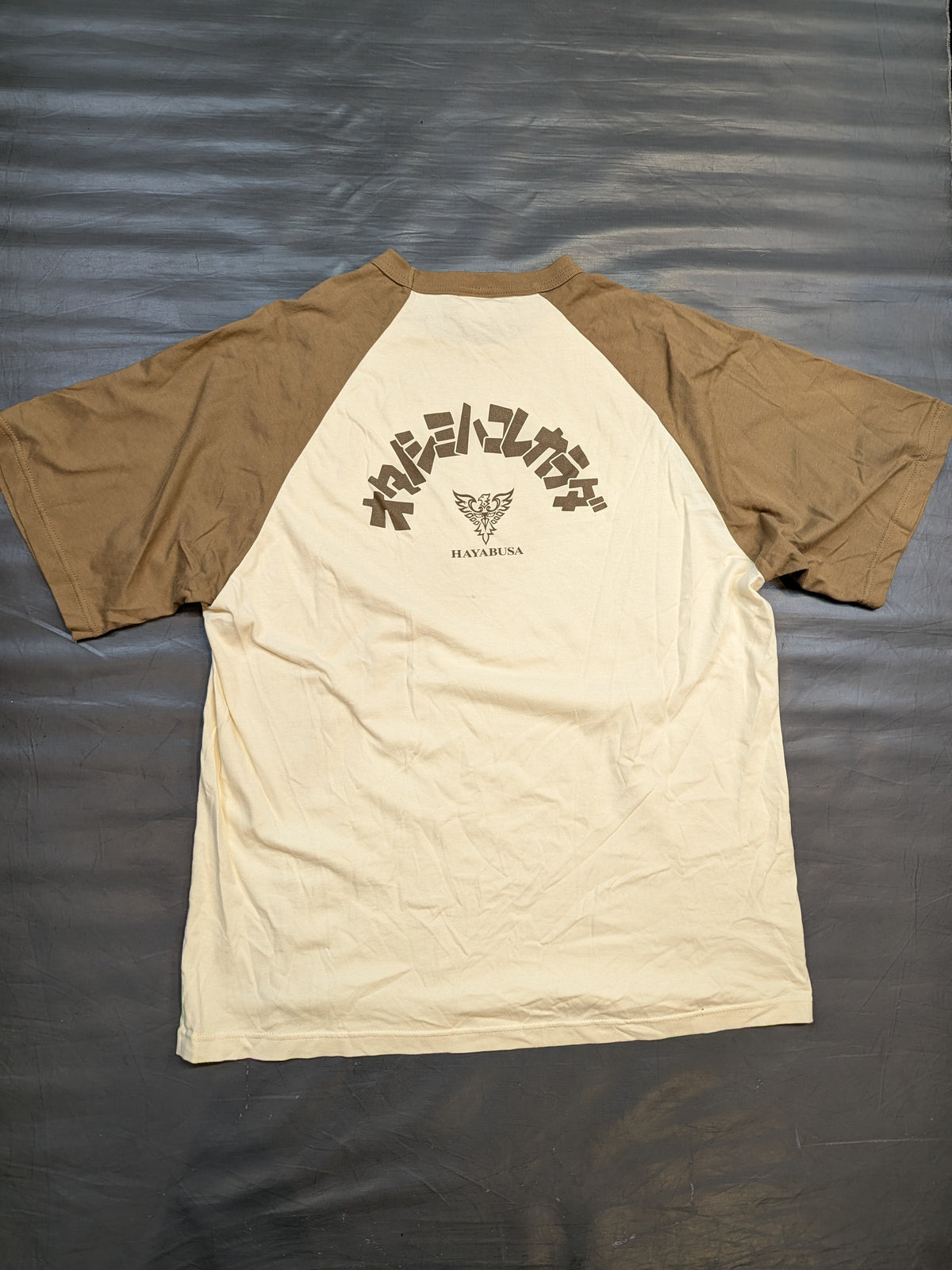 HAYABUSA  "PHOENIX WILL BE BACK" Raglan T-Shirt (Beige× Brown)
