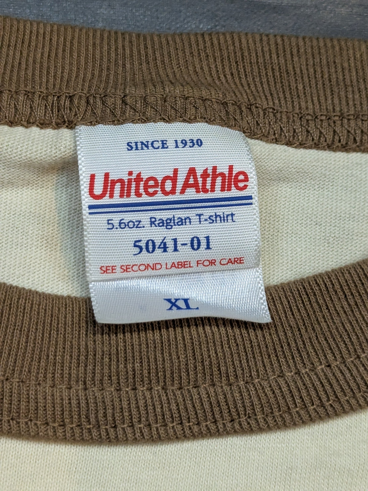 HAYABUSA  "PHOENIX WILL BE BACK" Raglan T-Shirt (Beige× Brown)