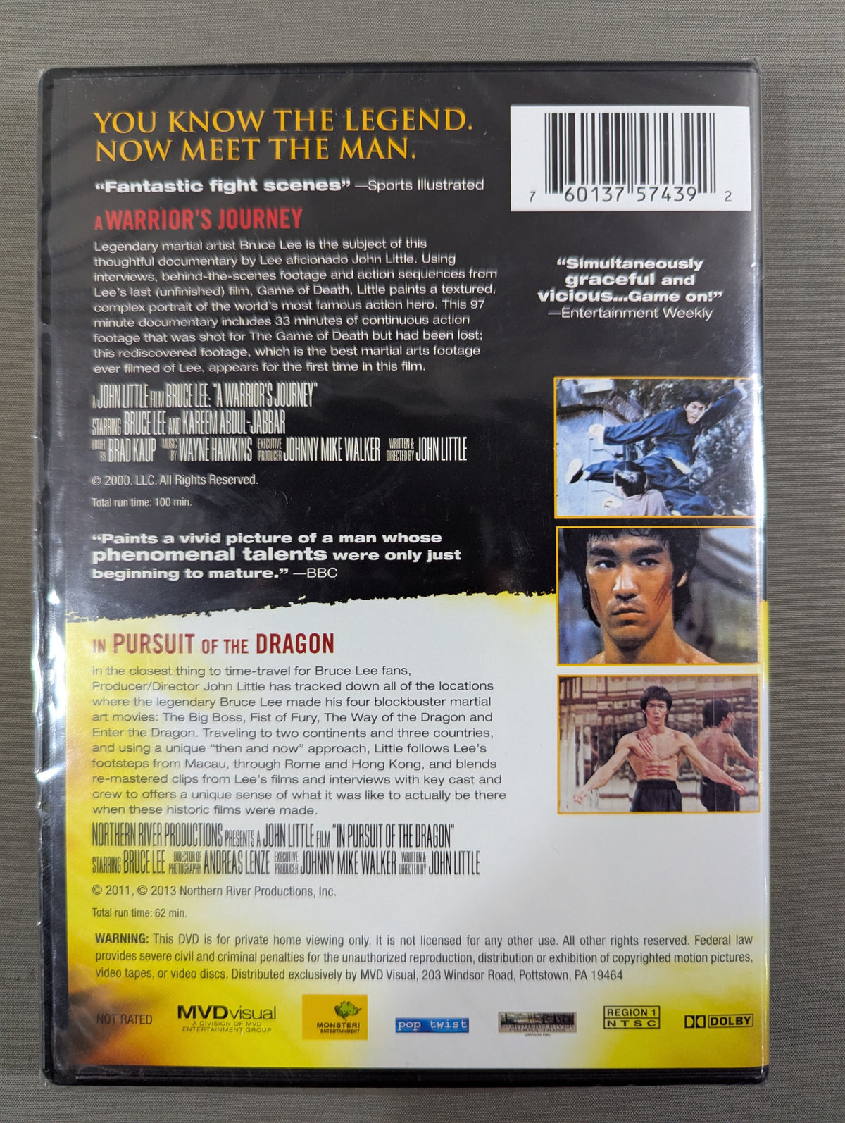 BRUCE LEE A Warrior's Journey ＆ In Pursuit Of The Dragon