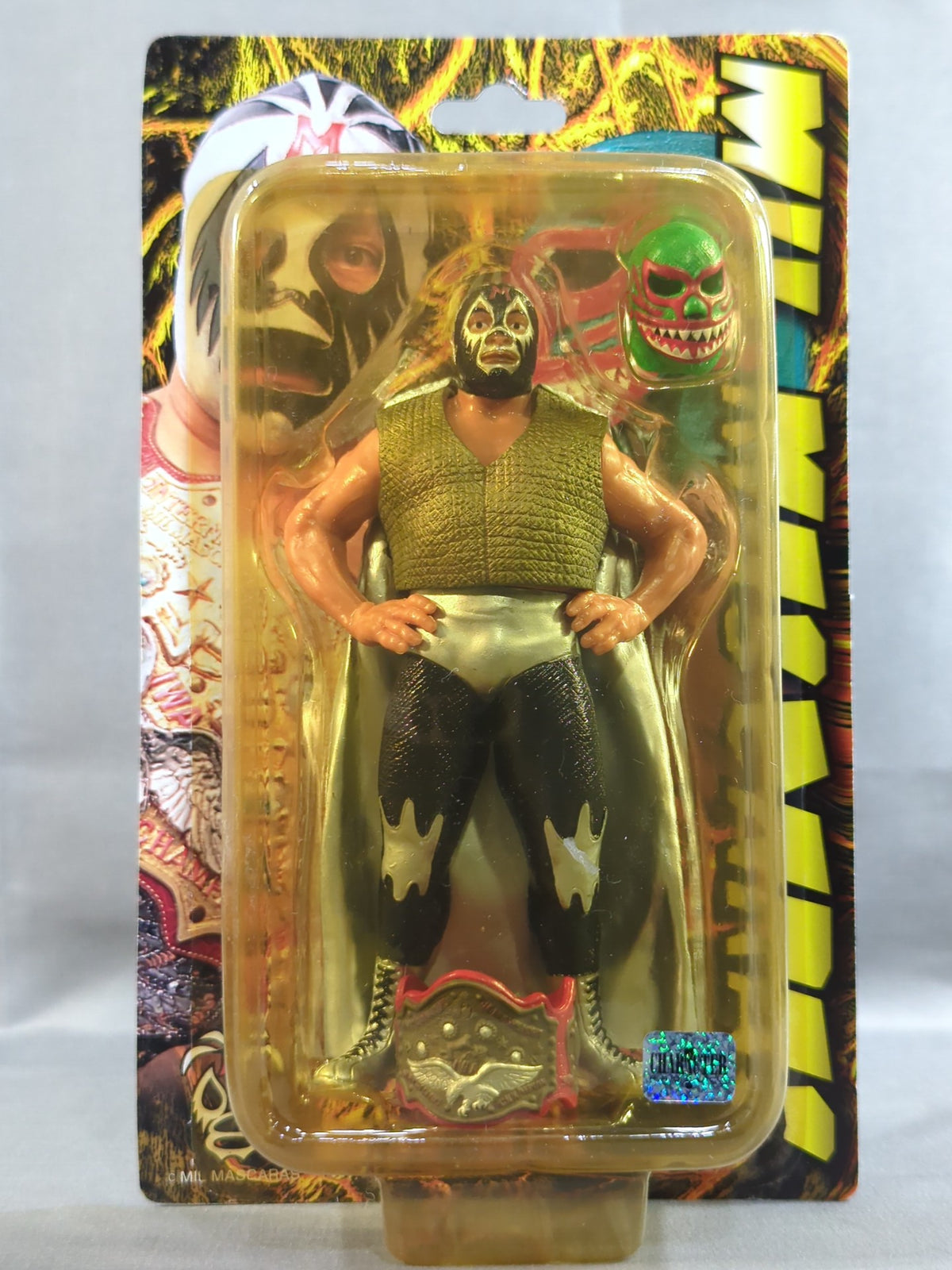 Mil Mascaras (Black Trade, Green Shark Mouth, IWA Belt)