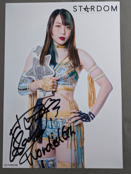 上谷沙弥 直筆サイン入り スターダムポートレート(D-9)