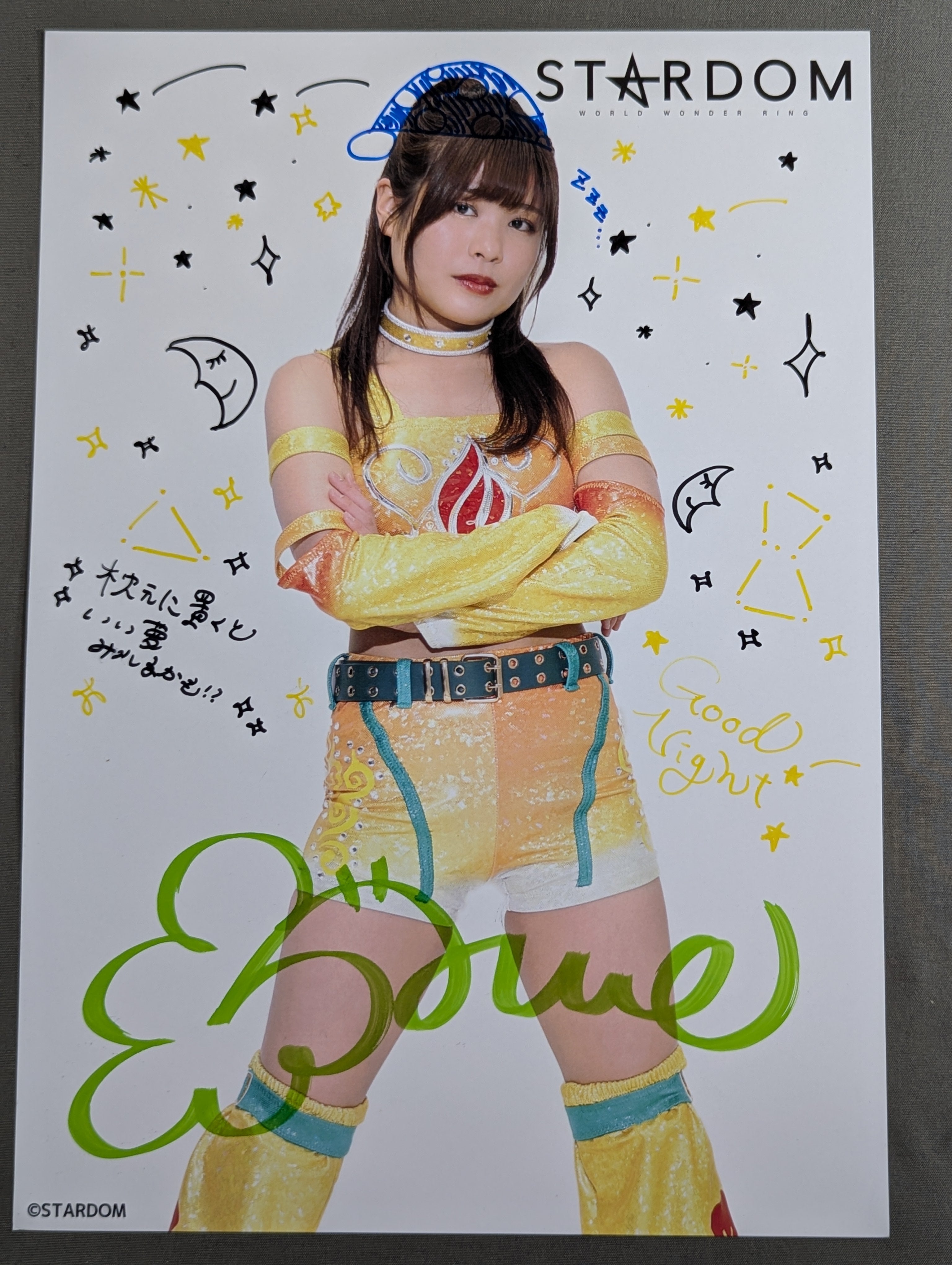 金屋あんね 直筆サイン入り スターダムポートレート(A-6) – 闘道館