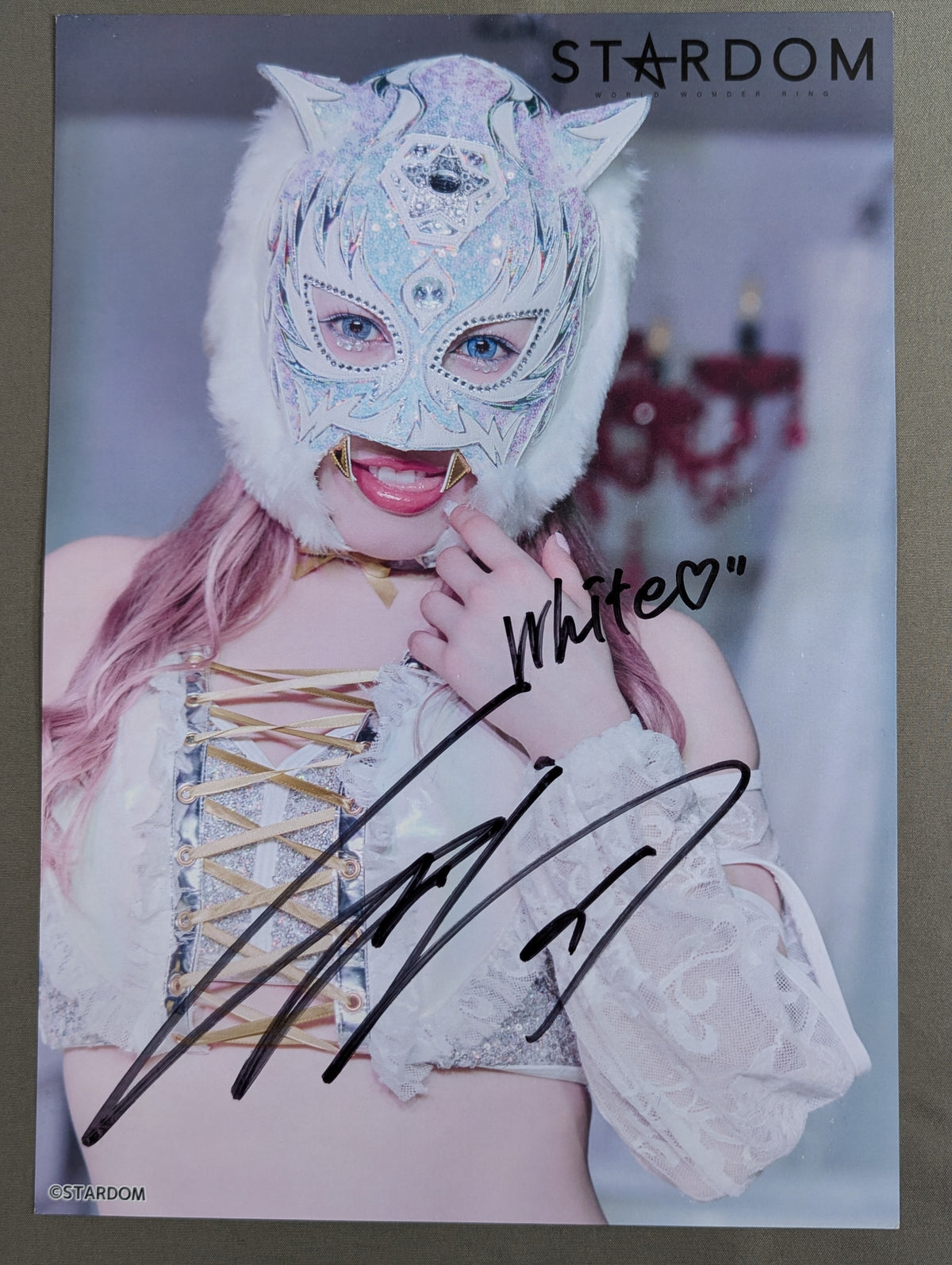 STARLIGHT KID  hand signed autograph  Stardom Pro-Photo  (L-8)