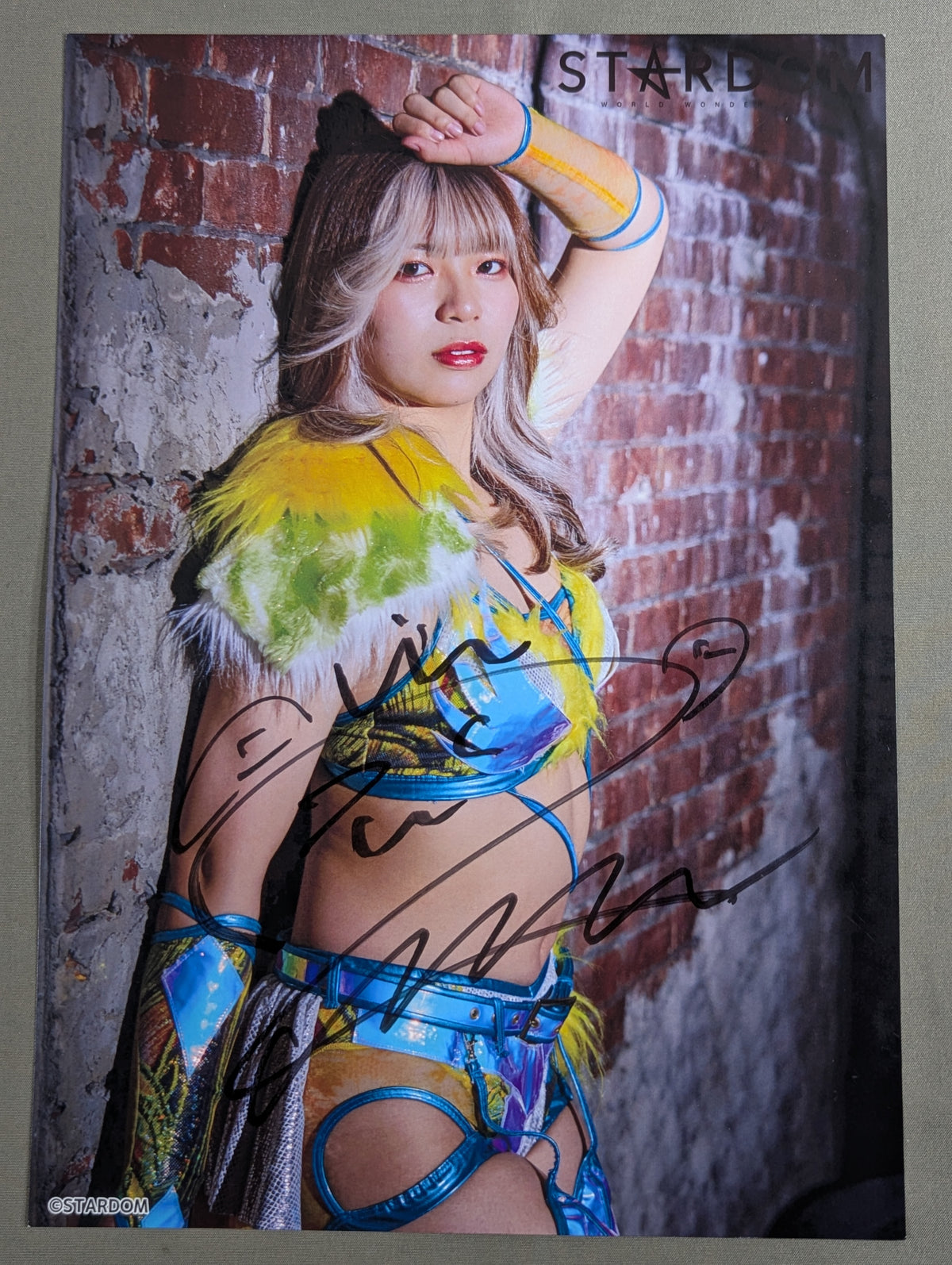 羽南 直筆サイン入り スターダムポートレート(G-4)