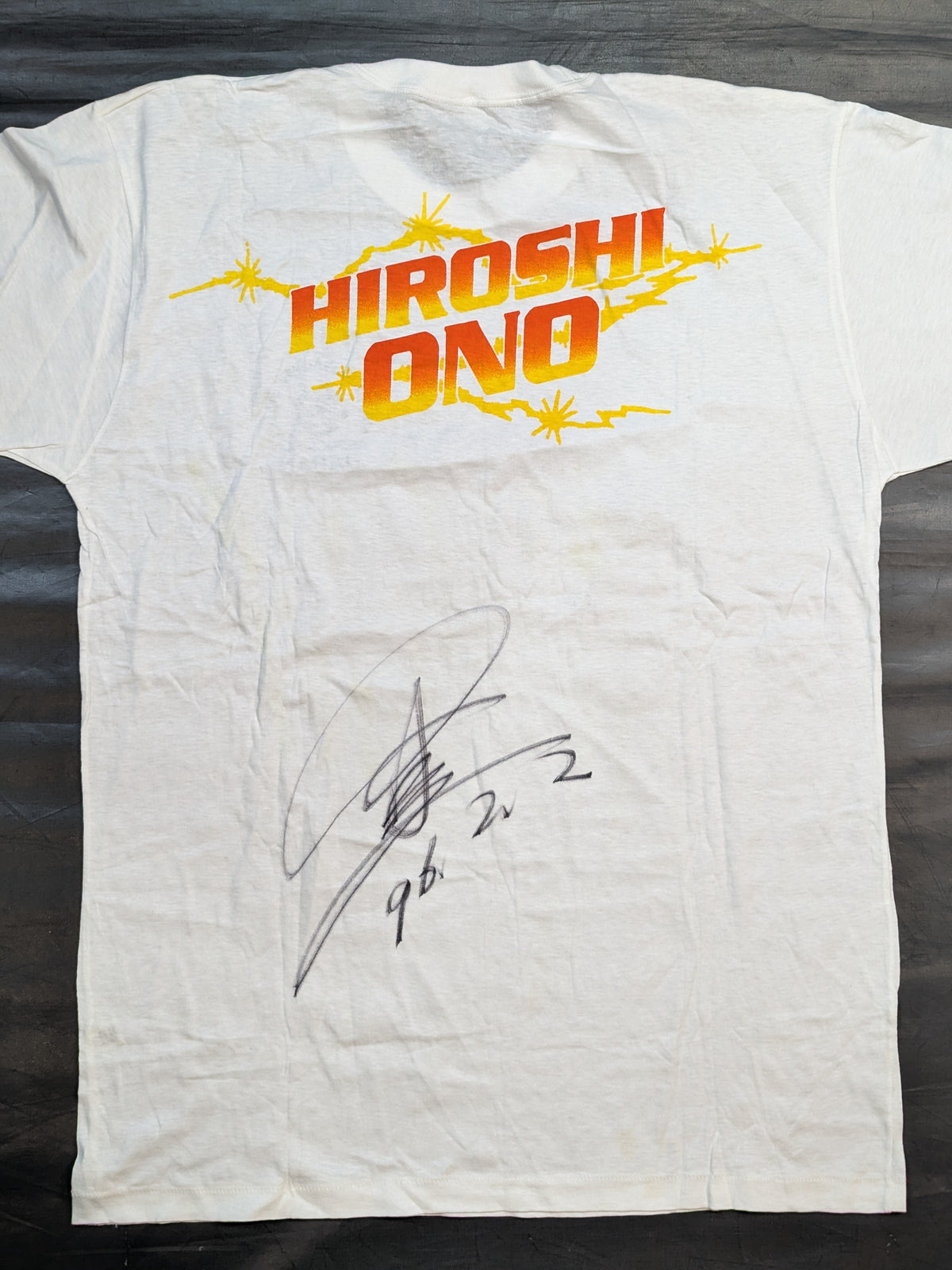 [3 fighters hand signed autograph ] Hiroshi Ono 'HIROSHI ONO' T-shirt