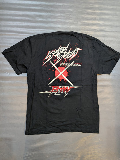 [Yuji Okabayashi  hand signed autograph ] Big Japan Pro Wrestling × Kengan Ashura 'Jun Sekibayashi' Collaboration T-Shirt