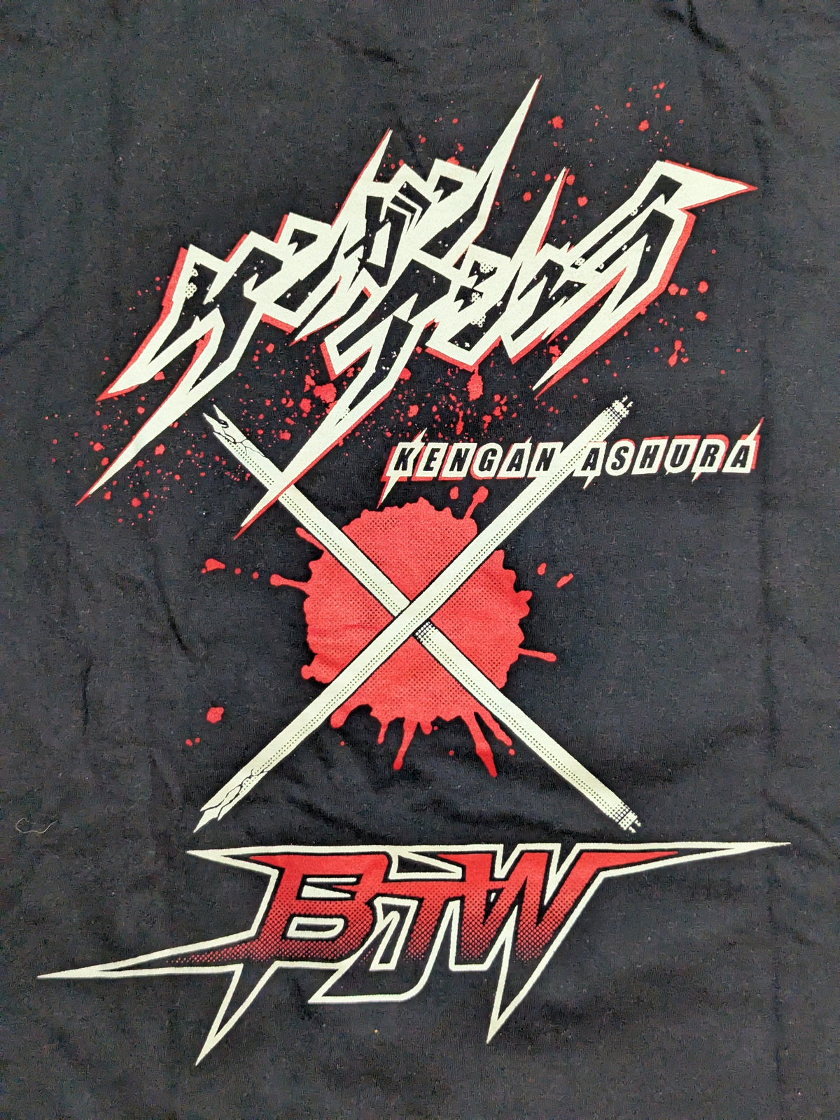 [Yuji Okabayashi  hand signed autograph ] Big Japan Pro Wrestling × Kengan Ashura 'Jun Sekibayashi' Collaboration T-Shirt