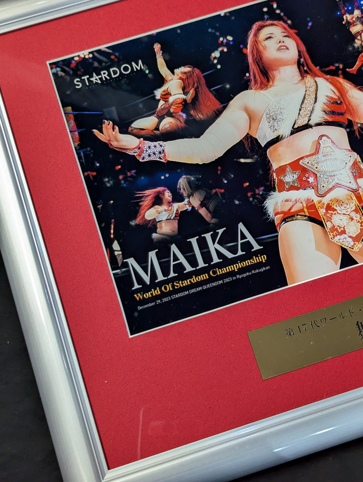 ★ First coronation ★ Maika 17th World of Stardom Championship Hand signed autograph photo frame
