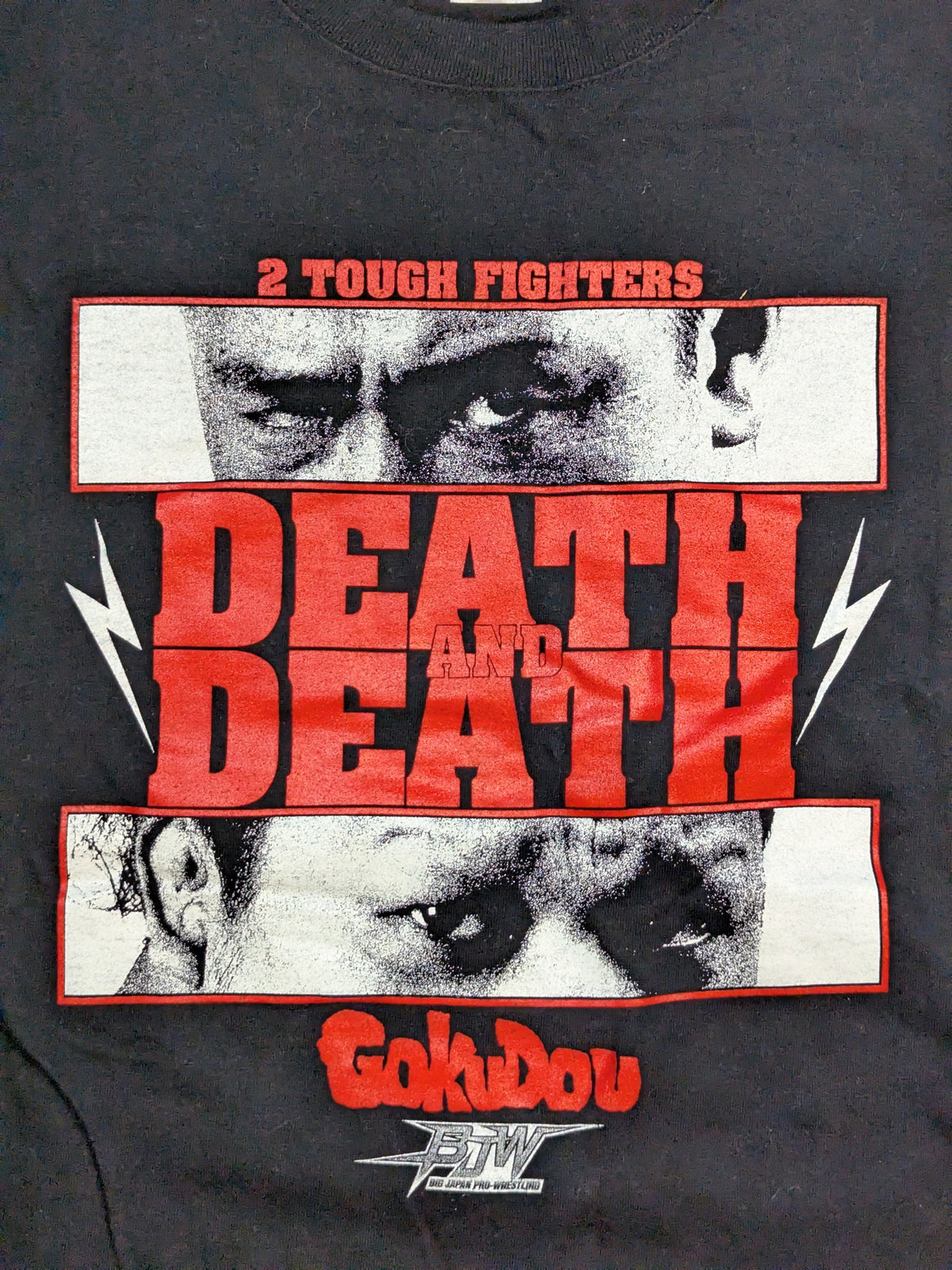 【星野勘九郎 直筆サイン入り】平成極道コンビ「DEATH AND DEATH」Tシャツ