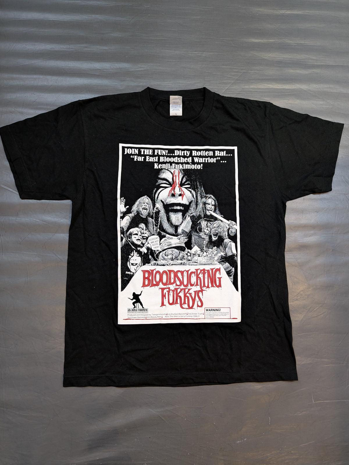 【hand signed autograph】 Kenji Fukimoto "BLOODSUCKING FUKKYS" Picture T-Shirt