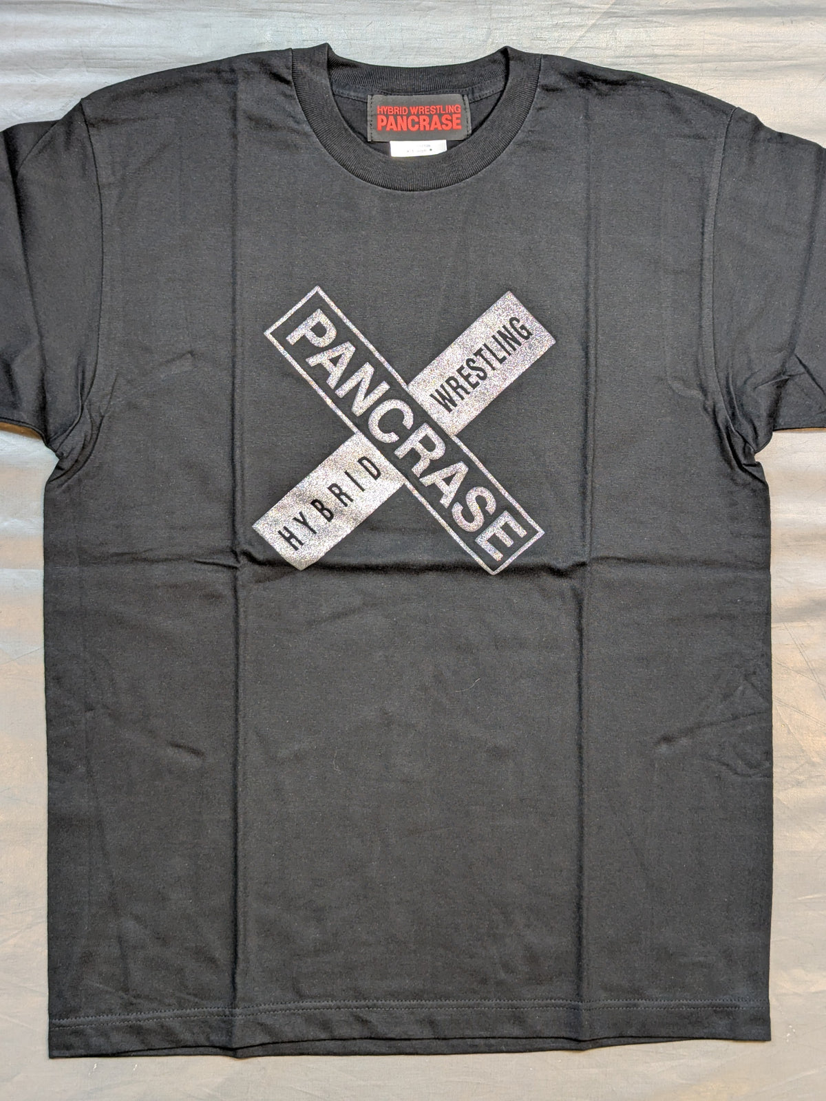 PANCRASE Logo T-Shirt (1) (Black× Silver)