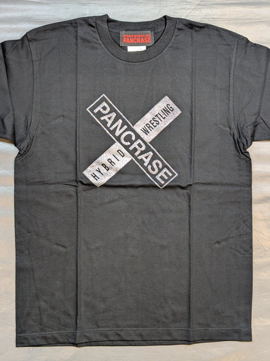 PANCRASE ロゴTシャツ①(ブラック×シルバー)