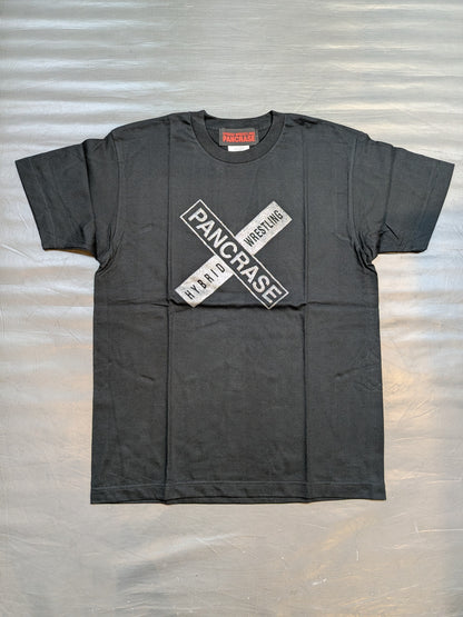 PANCRASE Logo T-Shirt (1) (Black× Silver)