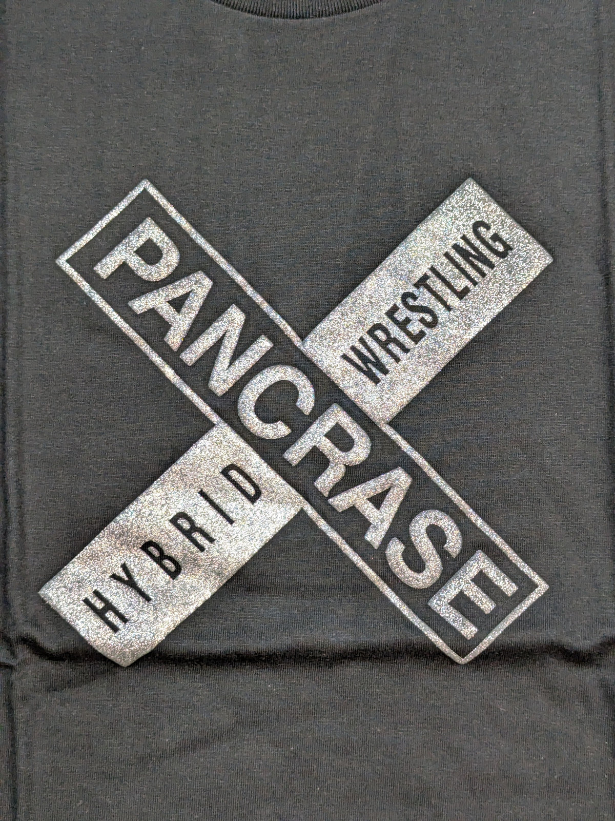 PANCRASE Logo T-Shirt (1) (Black× Silver)