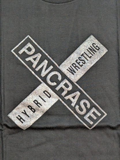 PANCRASE Logo T-Shirt (1) (Black× Silver)