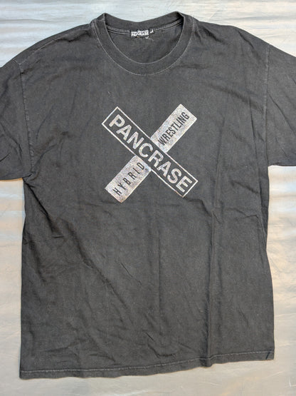 PANCRASE ロゴTシャツ③(ブラック×シルバー)