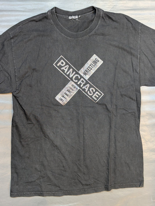 PANCRASE Logo T-Shirt (3) (Black× Silver)