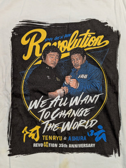 Tenryu Genichiro  & Ashura Hara 'Revolution 35th ANNIVERSARY' Picture T-shirt