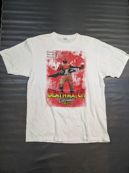 Jun Kasai 'Deathmatch Carnival 2023' T-shirt (White)