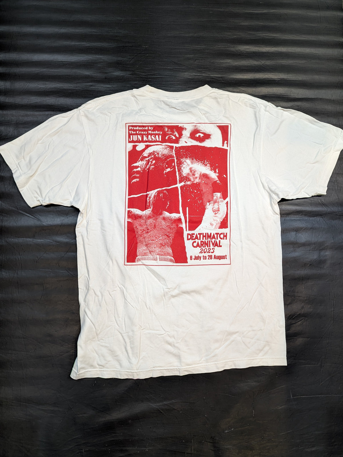 Jun Kasai 'Deathmatch Carnival 2023' T-shirt (White)