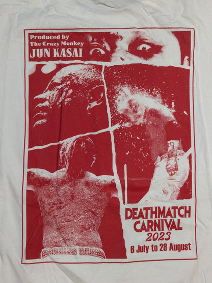 Jun Kasai 'Deathmatch Carnival 2023' T-shirt (White)