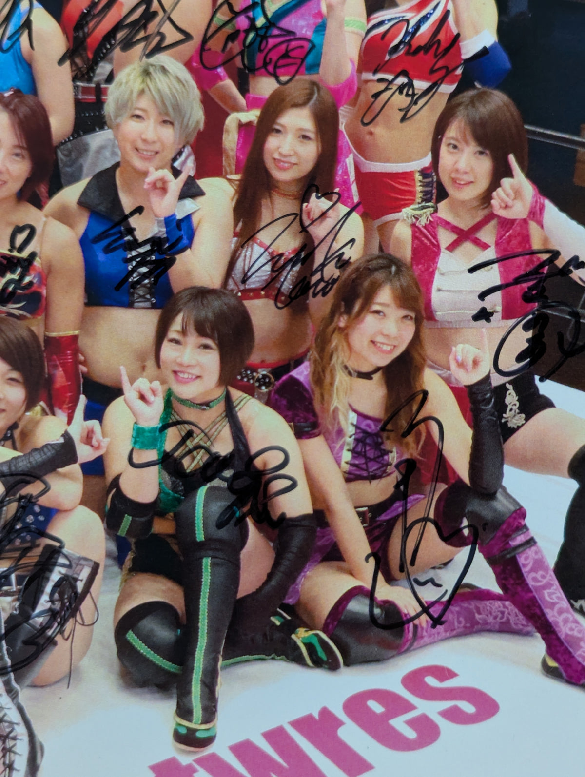 [All 22 fighters  hand signed autograph ] Actress Girls Gathering photo  Pro-Photo 