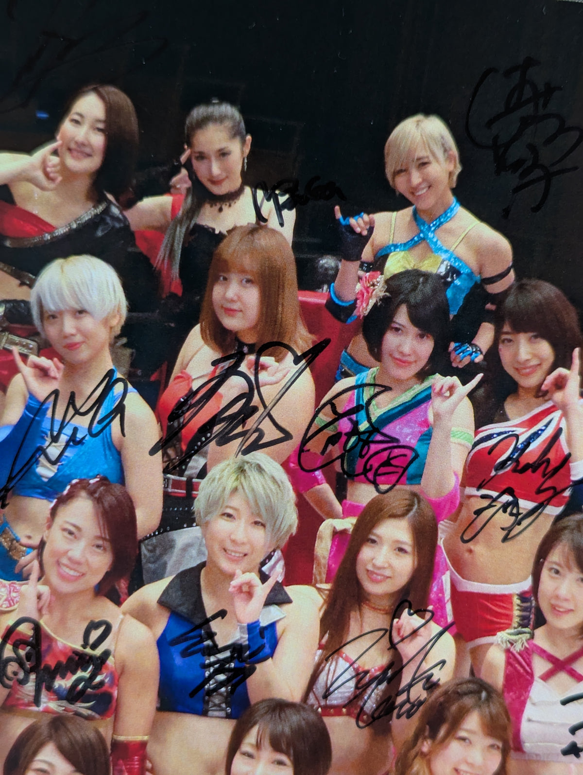 [All 22 fighters  hand signed autograph ] Actress Girls Gathering photo  Pro-Photo 
