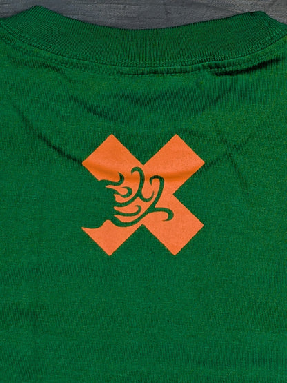 【hand signed autograph】  Minoru Suzuki "READY?" T-shirt (3) (Green× Orange)