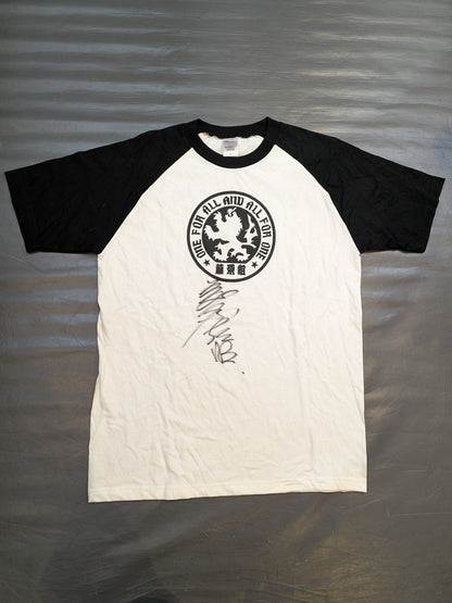 【藤原喜明 直筆サイン入り】藤原組 ロゴラグランTシャツ①