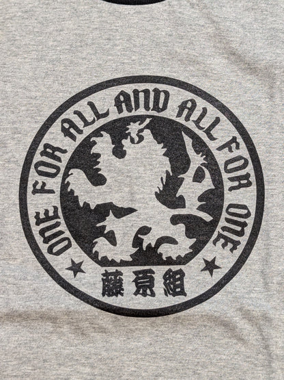 [Yoshiaki Fujiwara  hand signed autograph ] Fujiwara Group Logo Raglan T-Shirt (2)