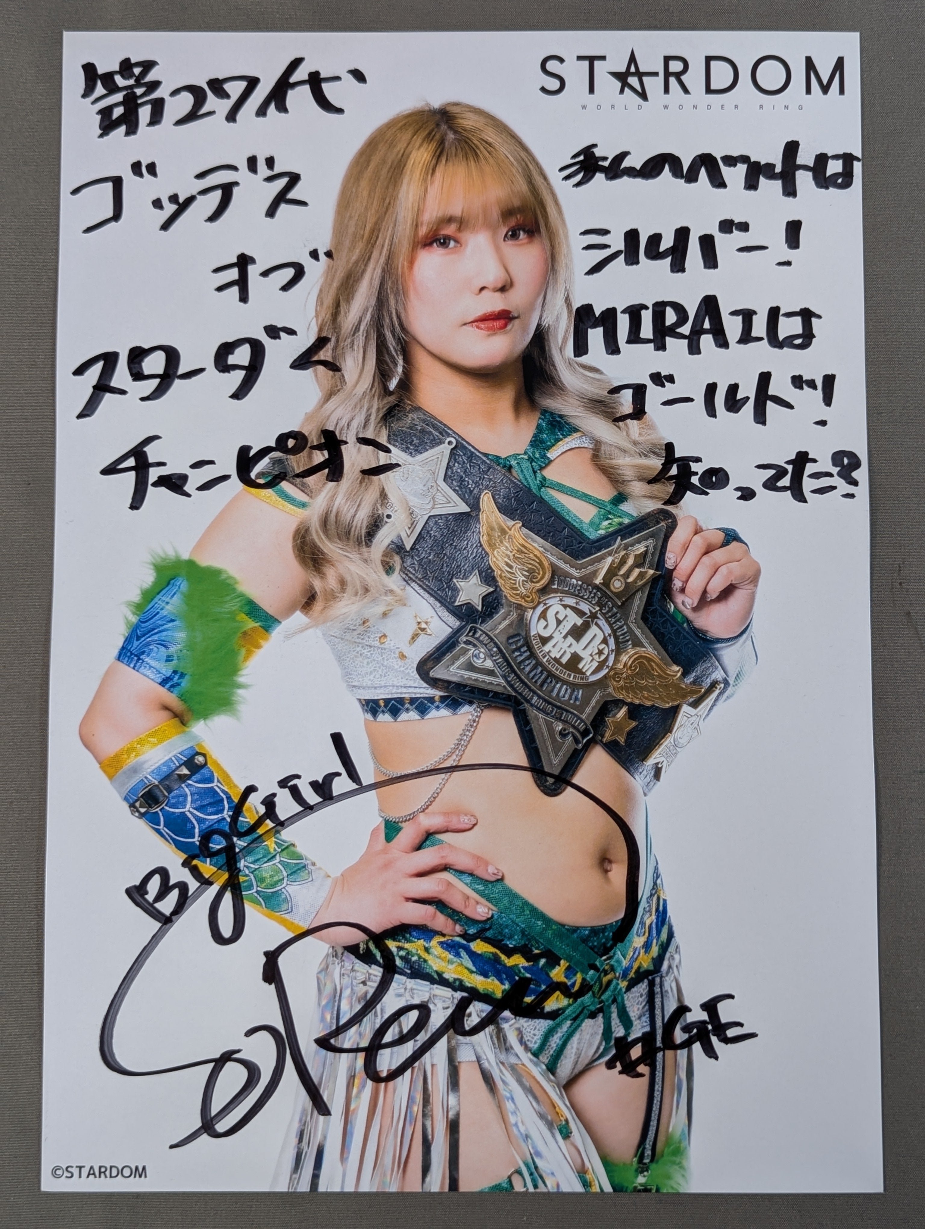 壮麗亜美 直筆サイン入り スターダムポートレート(F-7) – 闘道館