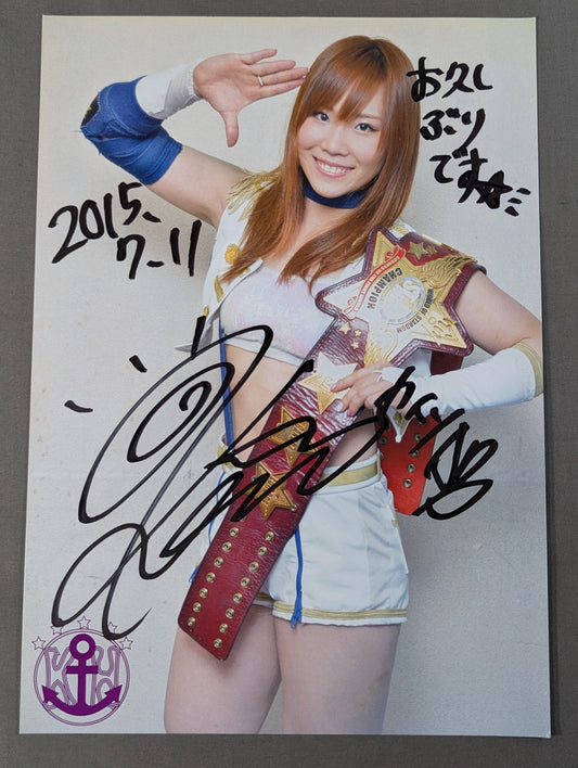宝城カイリ 直筆サイン入り スターダムポートレート(A-5)