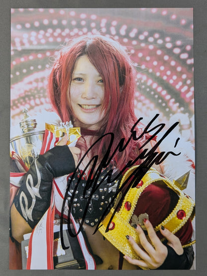 林下詩美 直筆サイン入り  スターダムポートレート(A-4)