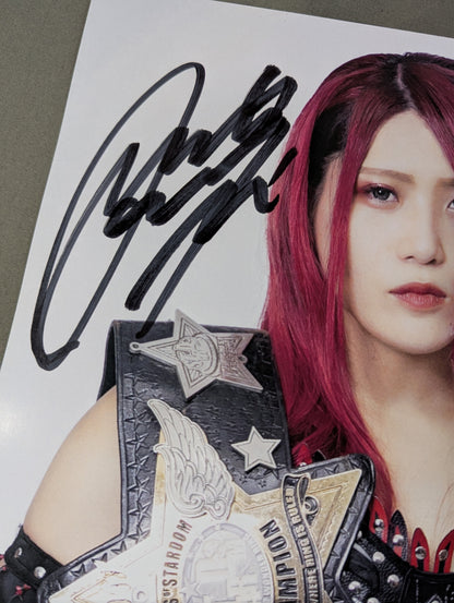 ★ Goddess of Stardom ★ Utami Hayashishita  & Saya Kamitani  hand signed autograph  Pro-Photo  2-Disc Set