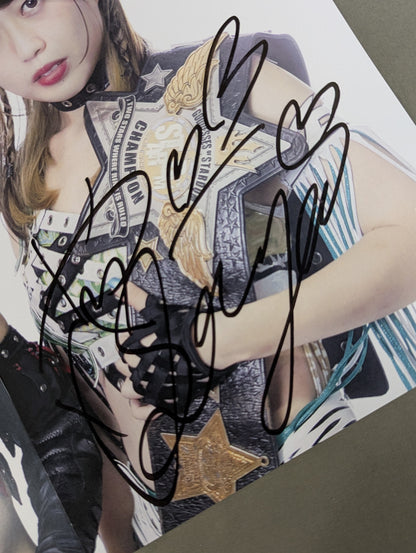 ★ Goddess of Stardom ★ Utami Hayashishita  & Saya Kamitani  hand signed autograph  Pro-Photo  2-Disc Set