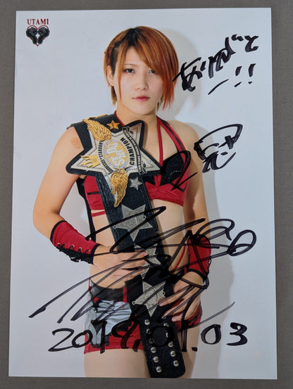 林下詩美 直筆サイン入り  スターダムポートレート(B-1)