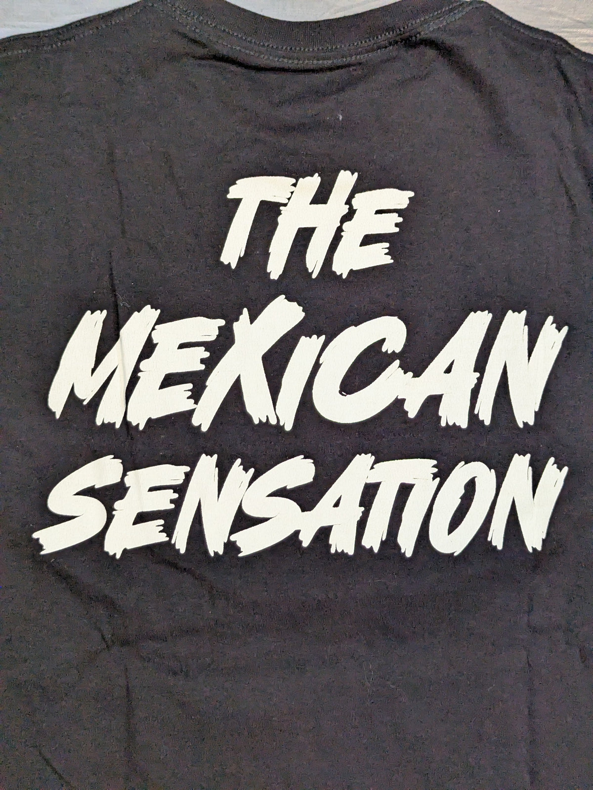 [Mistico  hand signed autograph ] Mistico  & Tiger Mask & Jushin Thunder Liger  "THE MEXICAN SENSATION" Illustration T-Shirt (Black)