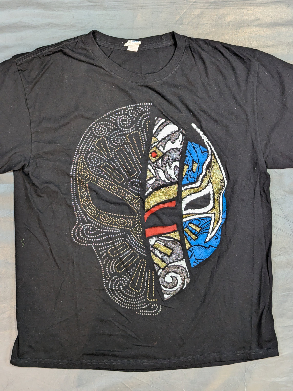 Mistico Mask Illustration T-Shirt (Black)