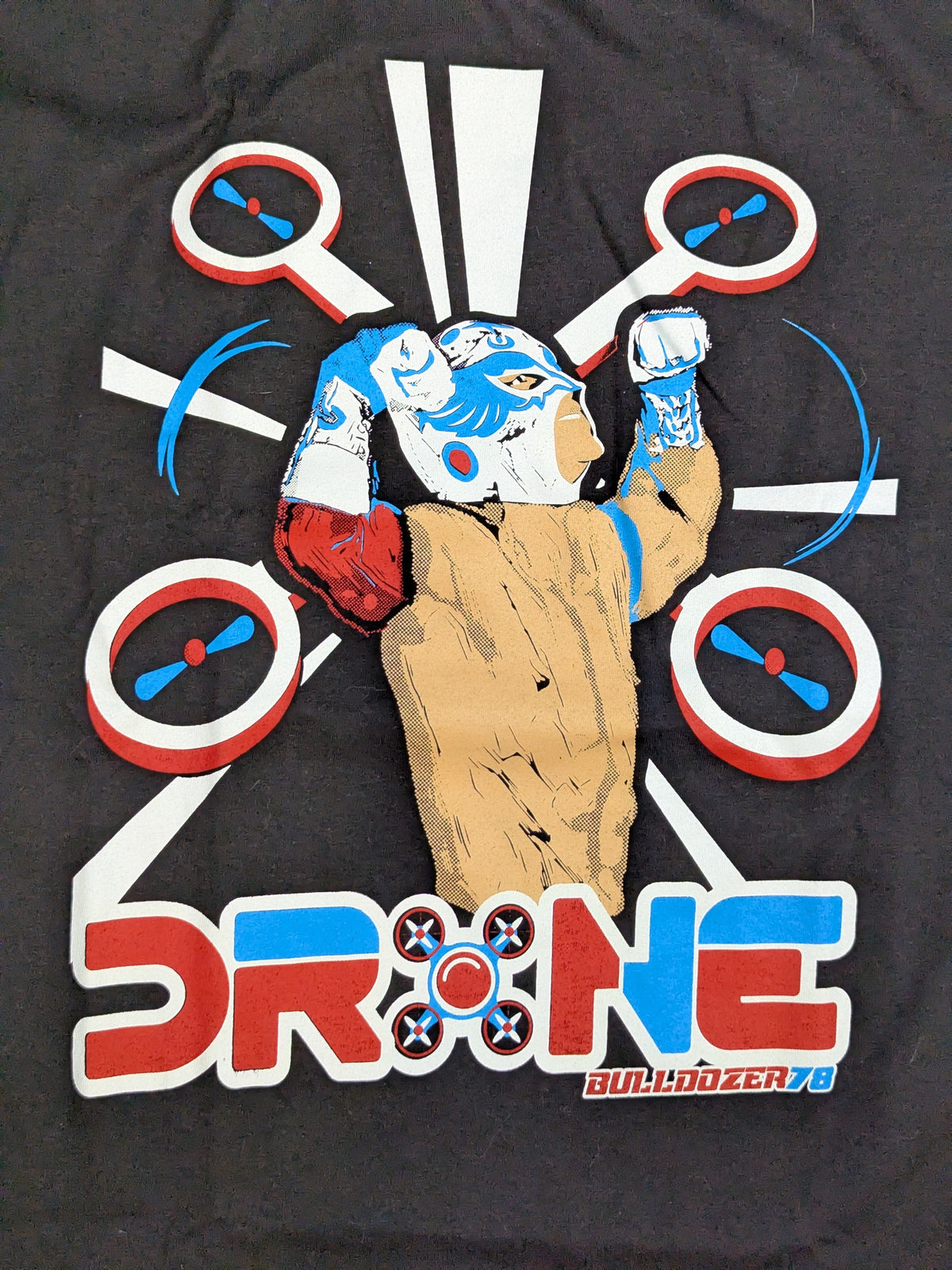 【直筆サイン入り】ドローン ピクチャーTシャツ(ブラック)