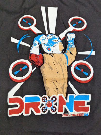 【直筆サイン入り】ドローン ピクチャーTシャツ(ブラック)
