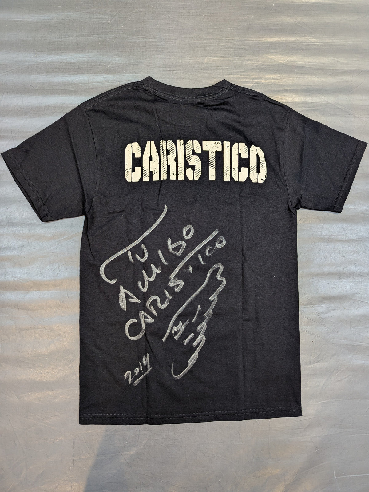 【直筆サイン入り】カリスティコ マスクイラストTシャツ(ブラック)