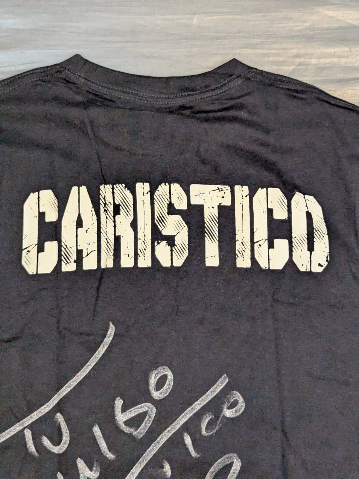 【直筆サイン入り】カリスティコ マスクイラストTシャツ(ブラック)