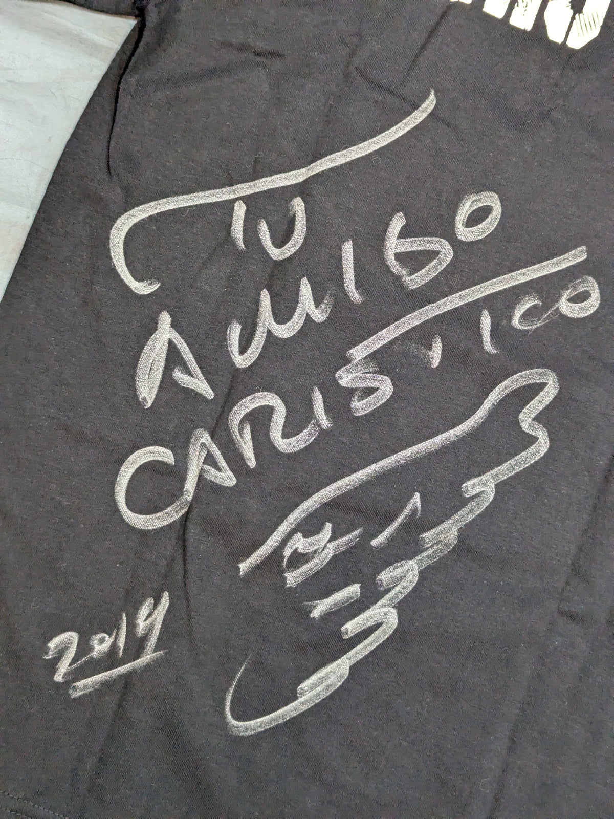 【直筆サイン入り】カリスティコ マスクイラストTシャツ(ブラック)