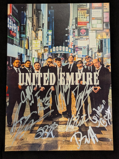 [9 fighters hand signed autograph ] United Empire Pro-Photo 