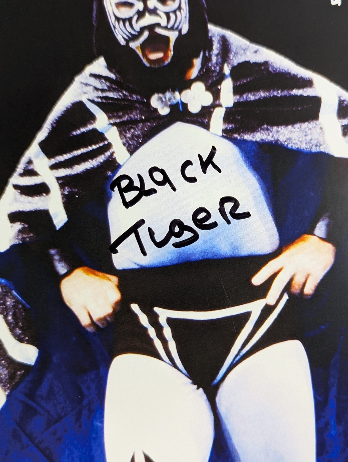 初代ブラック・タイガー 直筆サイン入りポートレート②