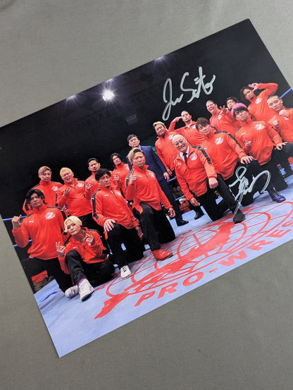 Jun Saito & Yuma Aoyagi  2 hand signed autographs  gathered photo Pro-Photo 
