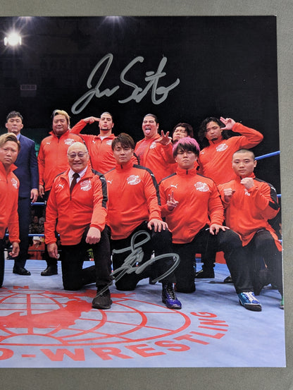Jun Saito & Yuma Aoyagi  2 hand signed autographs  gathered photo Pro-Photo 