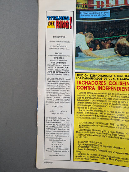 TITANES DEL RING! ANO.1 No.3 1992年5月3日号