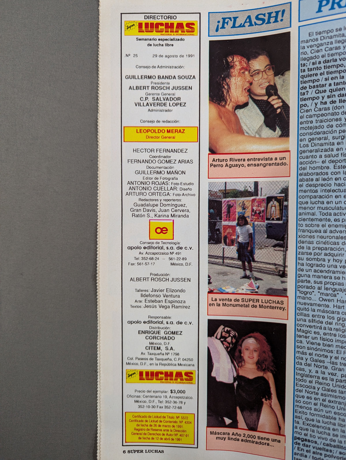 SUPER LUCHAS NACIONAL E INTERNACIONAL No.25 ★EDICION DE PLATA★