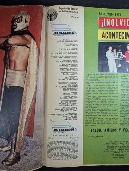 EL HALCON Solo Lucha Libre Numero.24 ★1972 ANUARIO★